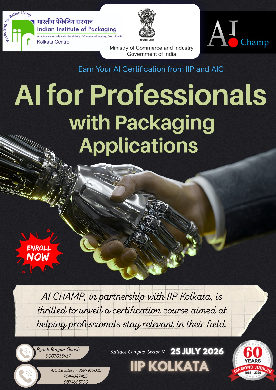 AIC × IIP Kolkata — AI for Professionals July 2026